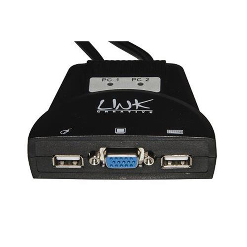 KVM-SWITCH-2PC-USB/VGA/KB-+-AUDIO-MOUSE-CON-CAVI-INCLUSI-LINK