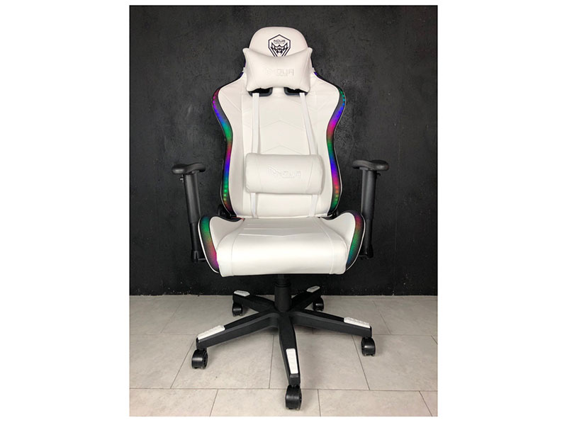 POLTRONA-GAMING-NOUA-MAO-M7-RGB-POGGIA-TESTA-E-CUSCINO-WHITE/RGB