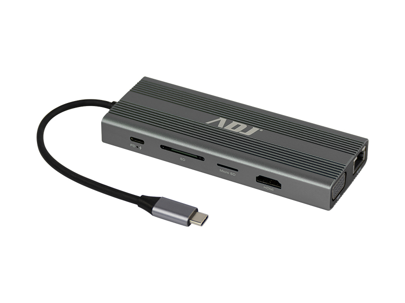 DOCKING TYPE C MULTIPORT 12IN1 USB+HDMI+VGA+LAN+DP+AUDIO+SD ADJ