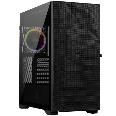 CASE MID-TOWER NO PSU IRON V7 BLK USB3 2USB2 VETRO TEMPERATO RGB FAN