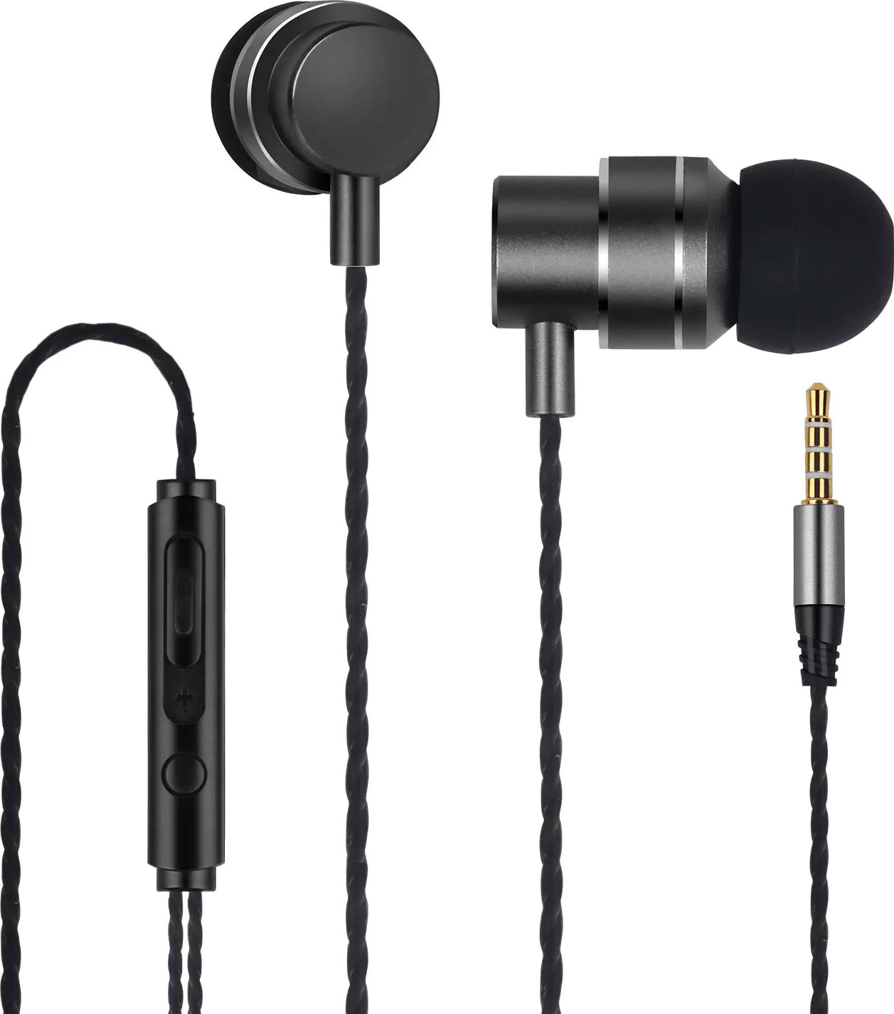 AURICOLARI-CON-MICROFONO-LENOVO-METAL-EARBUDS-GRIGIO