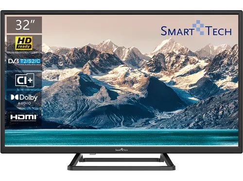TV 32 SMARTECH HD PIEDE CENTRALE DVB T2/C/S2 3X HDMI;H265