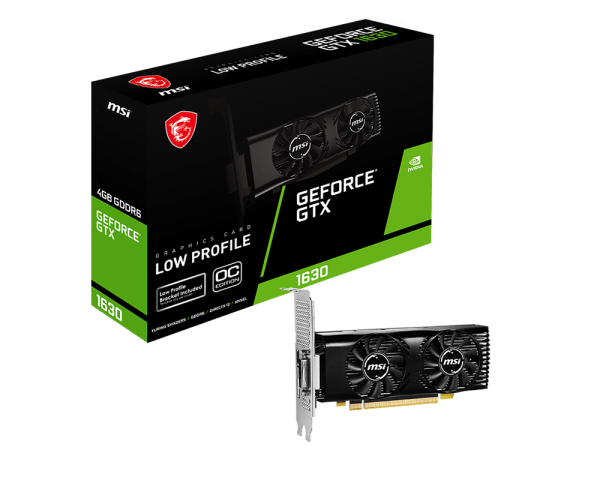 VGA MSI NVIDIA GTX 1630 4GT LP OC 4GB DDR6 HDMI/DVI/DP 75W