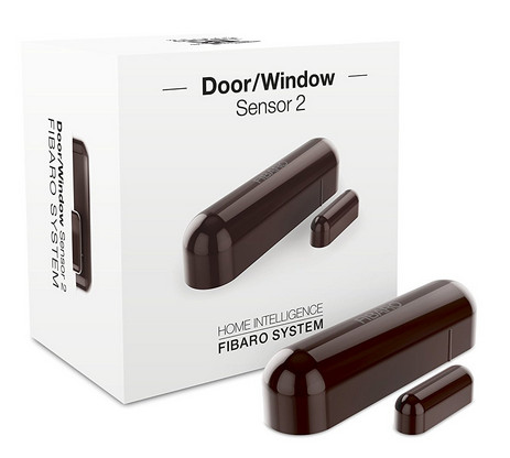 DOOR/WINDOW-SENSOR-2-Z-WAVE5-BROWN-SENSORE-PORTE/FINESTRE-+-TEMP.