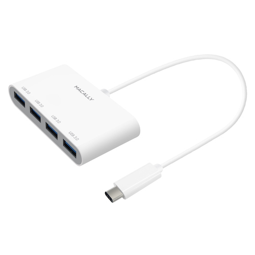 HUB MINI MACALLY USB-C A 4P USB-A