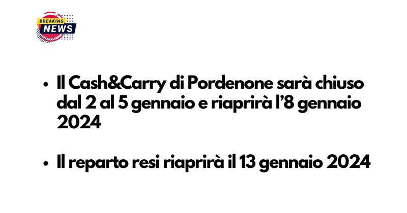 Aggiornamento CASH&CARRY Bari.