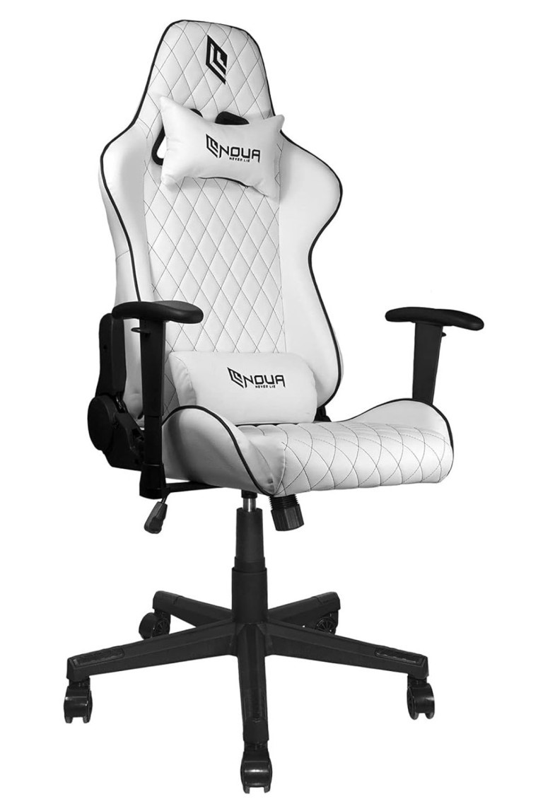 4733375 POLTRONA GAMING NOUA KUI K7 PLUS POGGIA TESTA E CUSCINO WHITE/BLACK