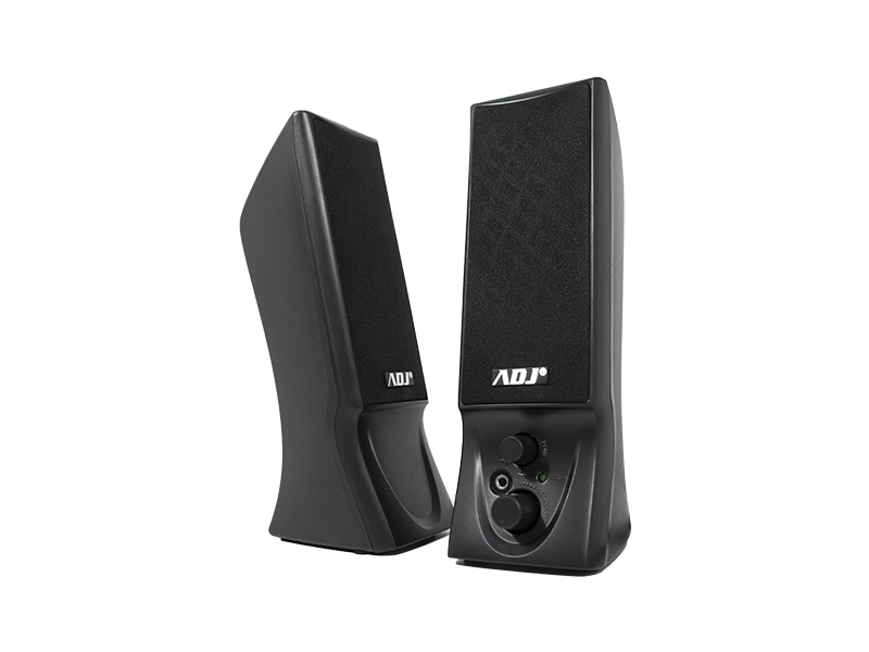 Slender Speaker ADJ USB Set 2.0 - Potenza in uscita: 4W - Alimentazione tramite USB - Colore Nero