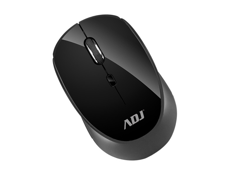 Mouse Wireless ADJ MW8 Strange Mouse - Tecnologia Ottica - Risoluzione: 800/1200/1600 DPI - Mini Ricevitore Incluso - Colore Nero