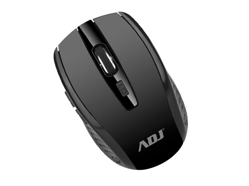 Mouse Wireless ADJ MW203 Essential Mouse - Tecnologia Ottica - Risoluzione: 800/1200/1600 DPI - Mini Ricevitore Incluso - Colore Nero