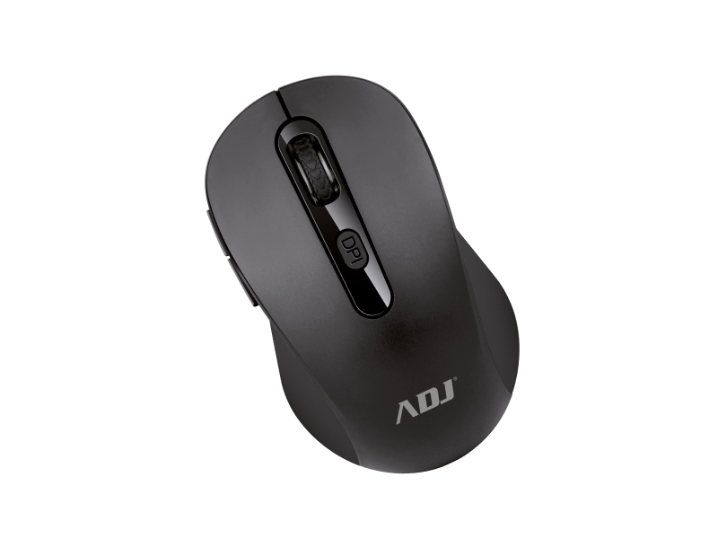 Mouse Wireless ADJ MW136 6D Pure Evo - Tecnologia Ottica - Risoluzione: 800/1200/1600 DPI - Mini Ricevitore Incluso - Colore Nero