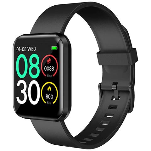 LENOVO Smartwatch E1 Pro Display 1.44" Fitness - Cardiofrequenzimetro - Monitoraggio pressione sanguigna e saturazione ossigeno SpO2 - Nero