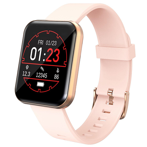 LENOVO Smartwatch E1 Pro Display 1.33" Fitness - Cardiofrequenzimetro - Monitoraggio pressione sanguigna e saturazione ossigeno SpO2 - Rosa