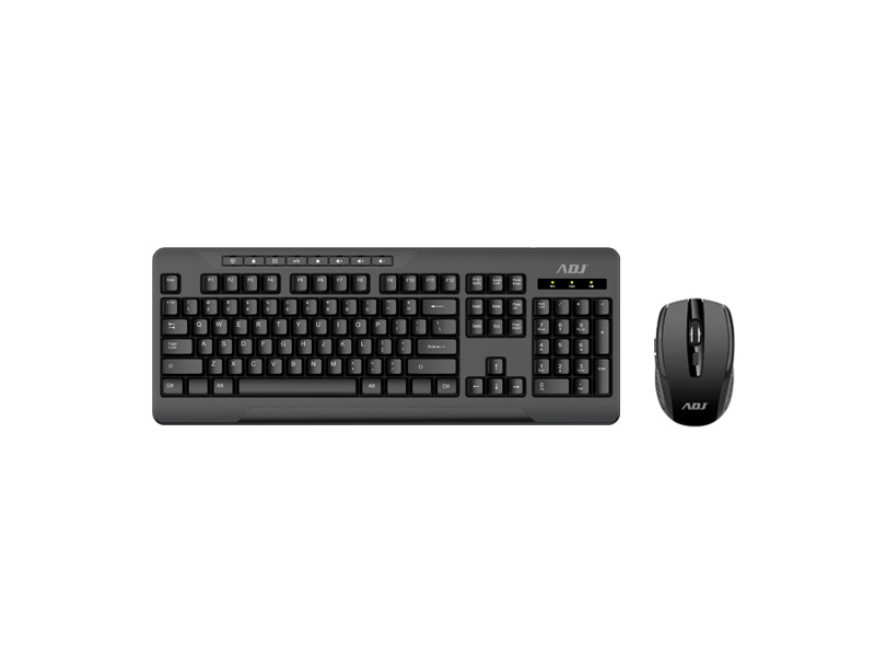 Kit Wireless ADJ KW312 Lexis Kit: Tastiera Multimediale + Mouse Ergonomico – Colore Nero