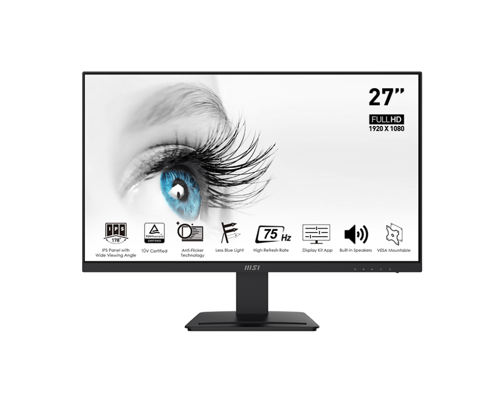 MSI Monitor 27" IPS HDMI DP Full HD 16:9 Nero