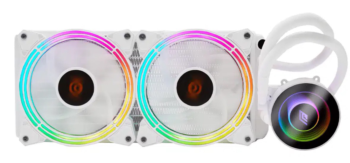 Dissipatore a Liquido NOUA Siberus TR241 White Rainbow Rgb 200W Cpu Intel Amd Am4 2*Fan 120mm PWM Argb