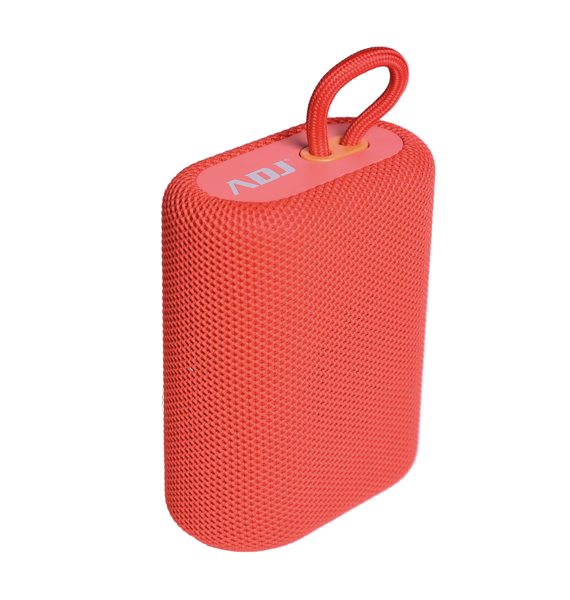 Speaker Bluetooth portatile Jump con porta di ricarica Type-C e Bluetooth 5.2 con connessione stabile fino a 10m. Batteria al Litio 1200mAh. Supporta TF Card fino a 32 Gb. Struttura in tessuto e ABS di colore rosso