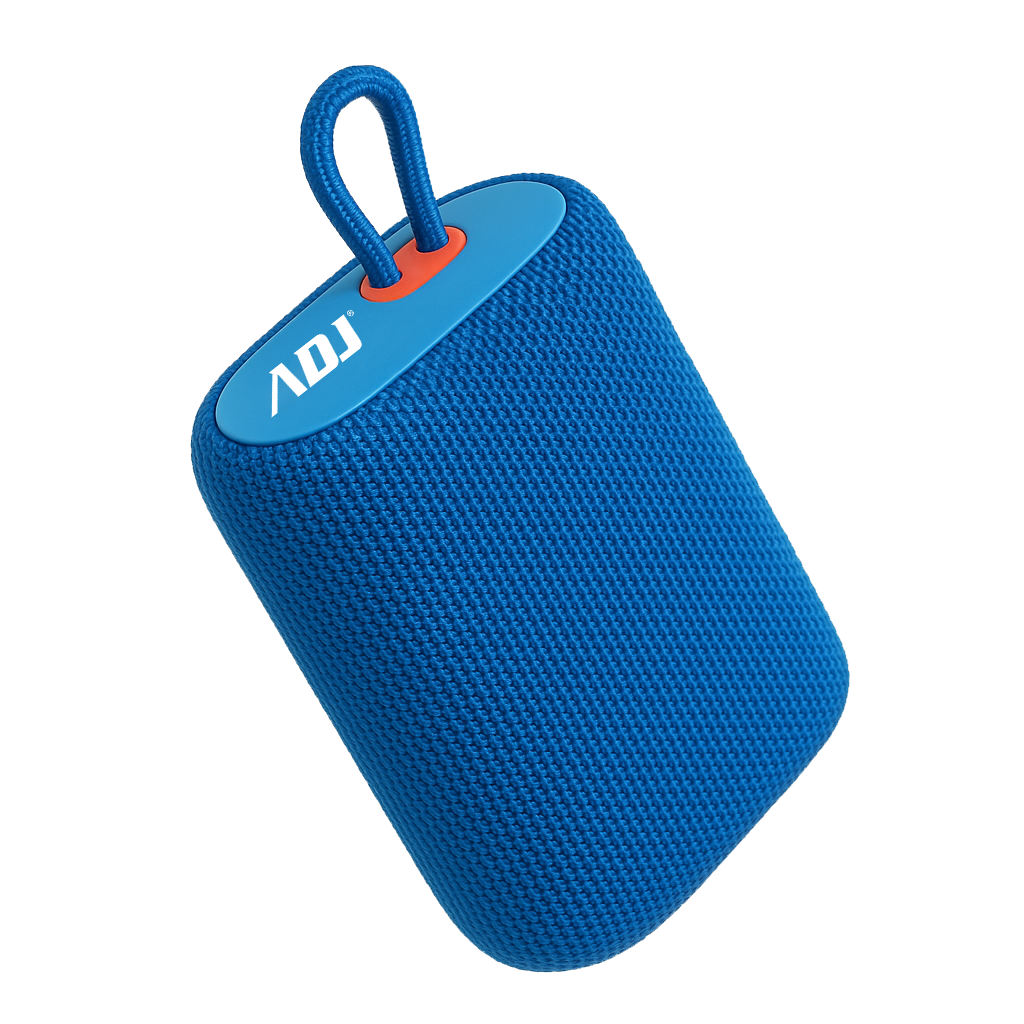 Speaker Bluetooth portatile Jump con porta di ricarica Type-C e Bluetooth 5.2 con connessione stabile fino a 10m. Batteria al Litio 1200mAh. Supporta TF Card fino a 32 Gb. Struttura in tessuto e ABS di colore blu
