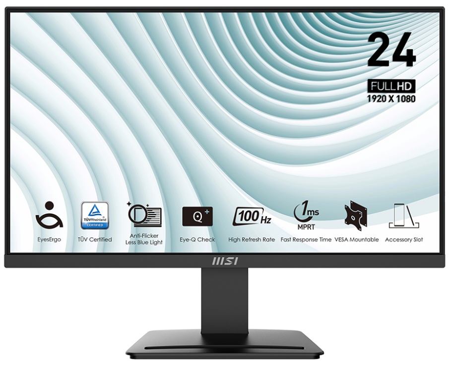 MSI Pro MP2412 Monitor PC 60,5 cm (23.8") 1920 x 1080 Pixel Full HD Nero