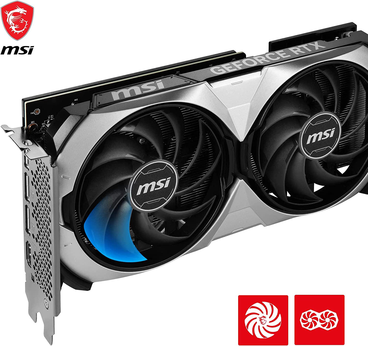 scheda video msi rtx 4070 Ventus 2x 12gb ddr6x OC  192bit 1xhdmi/3DisplayPort 200watt Boost clock 2505mhz TORX Fan 4.0