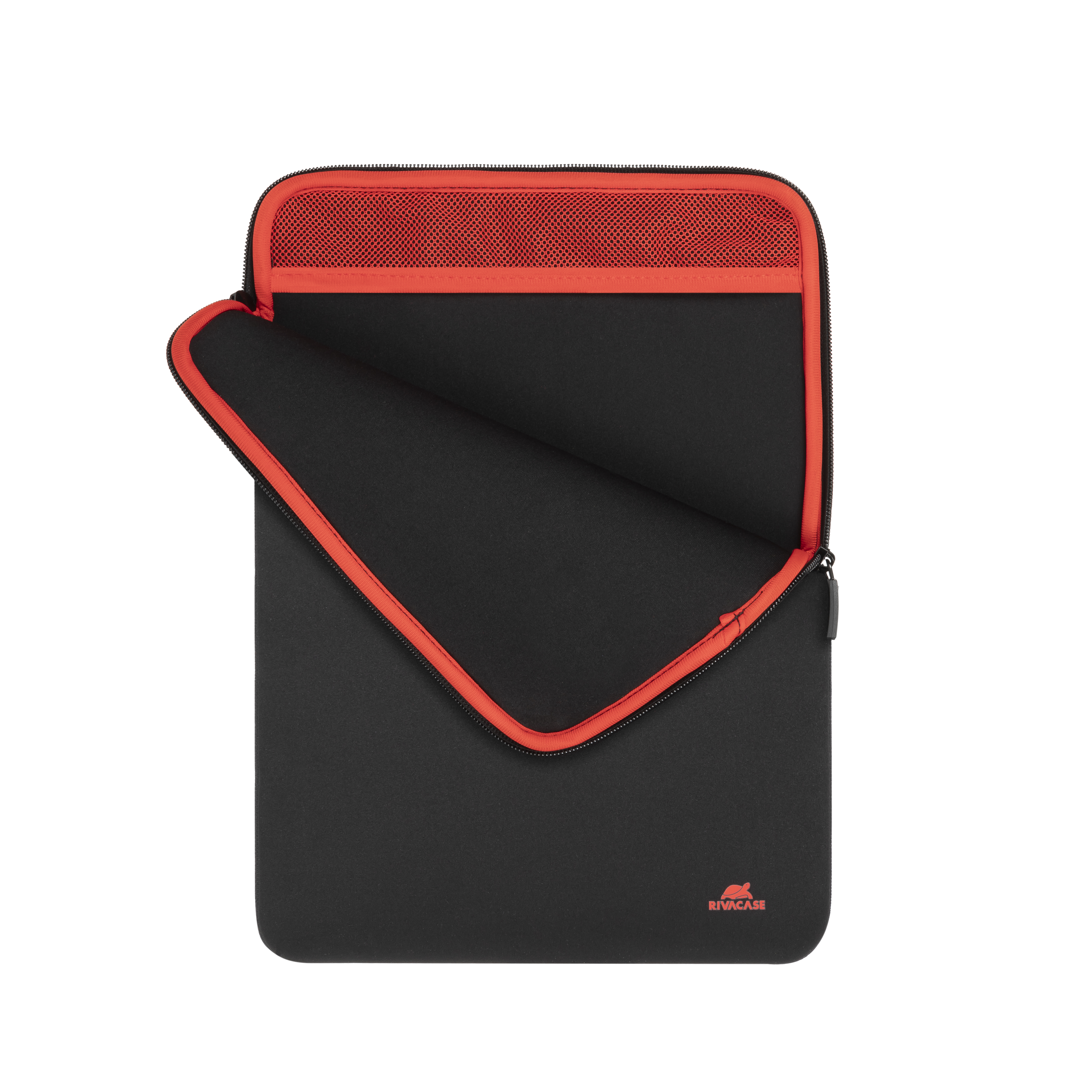 custodia per laptop fino a 13.3" e 15.6" Rivacase vertical Sleeve in memory foam  ideale anche per macbook air colore Nero collezione Antishock