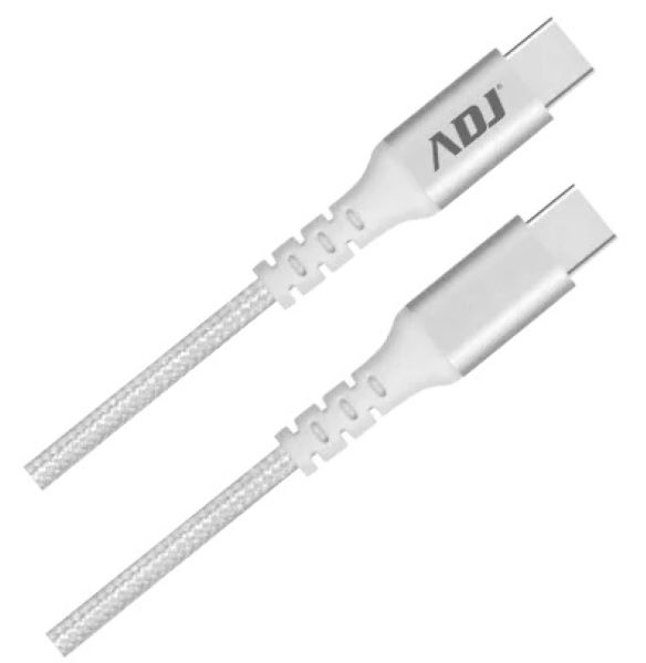 Cavo ADJ Double USB-C 2.0 lega in alluminio supporta fino a ben 60watt 1.5mt colore Bianco  