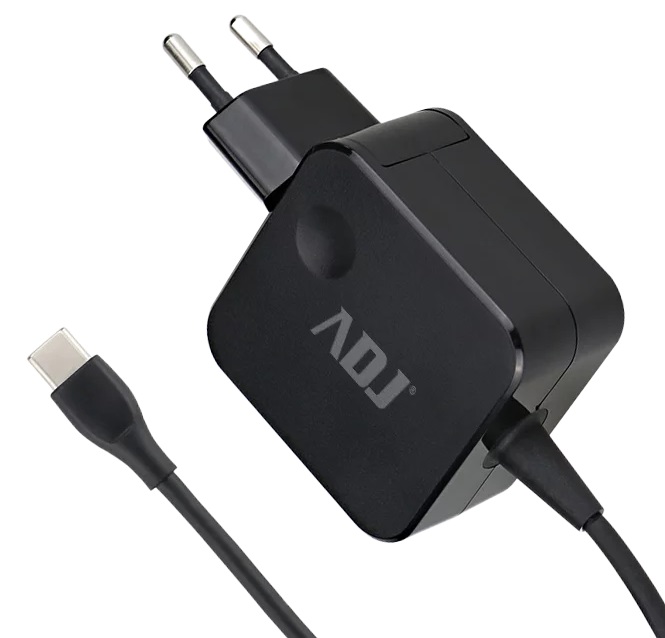 Alimentatore per Notebook 65watt type-C  cavo 1.5mt  colore Nero  compatibile con Apple