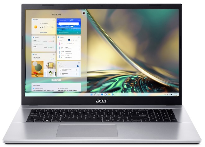 Notebook Acer Aspire 3  lcd ips  17,3" full hd  cpu Intel iI7-1255u  ram 16gb  ssd 1tb  Windows 11 Home  colore Silver