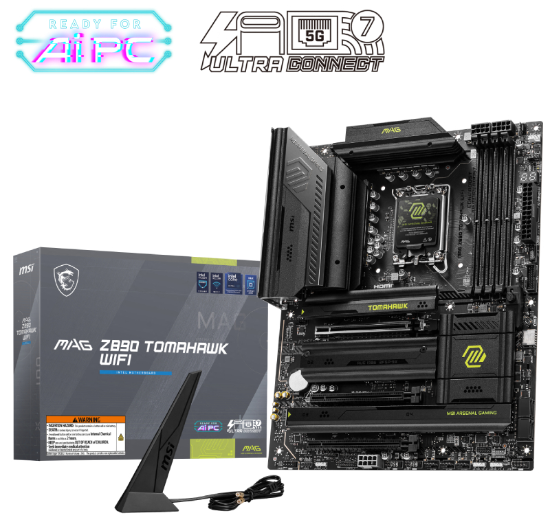 Mainboard Msi Z890 Gaming Plus TomaHawk Wi-Fi Socket 1851 4 slot x ddr5 Hd/Thu 4xSata 4xPci-E 125Watt