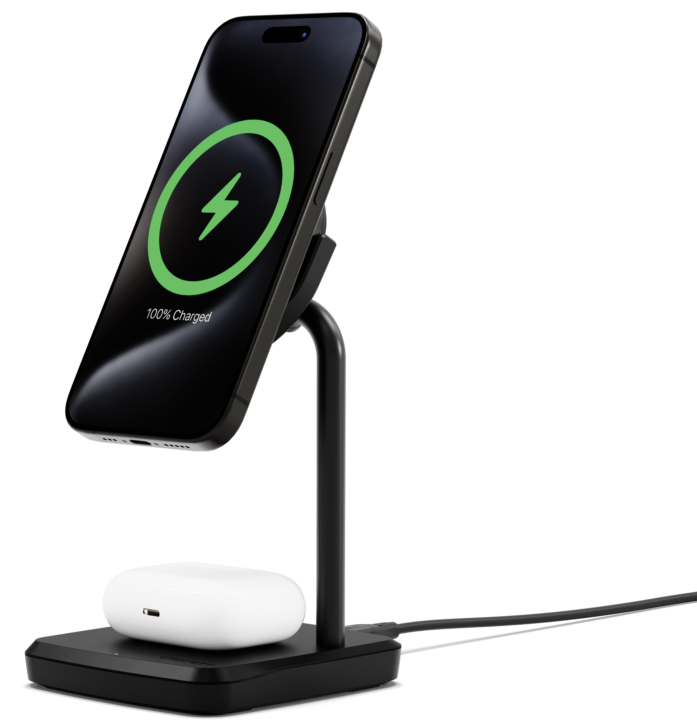 Caricatore Wireless Magnetico 15watt   2-in-1  Cygnett QI2 2-IN-1  colore Nero Prodotto Nuovo con imballo scondizionato