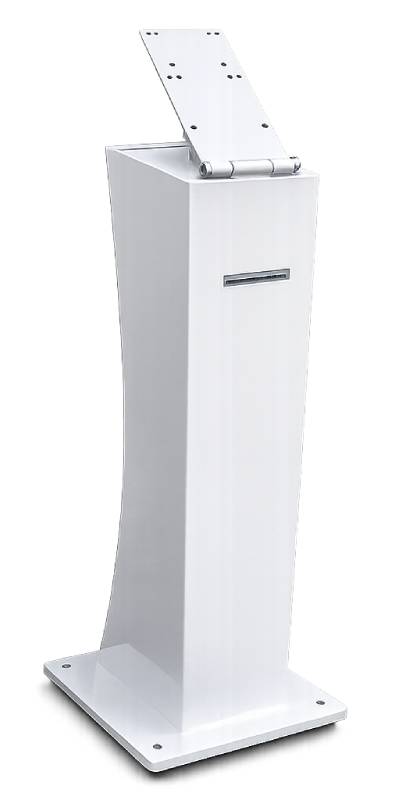 Struttura Totem Chiosco Touchscreen Chiosco Interattivo con supporto Monitor 22"55" Regolabile in altezza Tilt e Flip colore Bianco