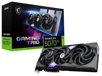Vga Msi RTX 5070 TI Gaming Trio OC ram 16gb gddr7 256BIT 1x Hdmi e 3x DisplayPort sistama cooling Tri Frozr 3
