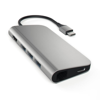 Satechi ST-TCMAM replicatore di porte e docking station per laptop USB 3.2 Gen 1 (3.1 Gen 1) Type-C Grigio