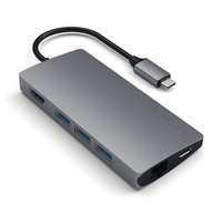 Satechi Multi-Port Adapter V2 Dock st. USB 3.2 Gen 1 (3.1 Gen 1) Type-C Grigio